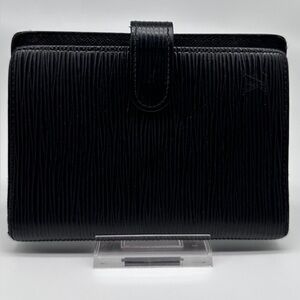 Unisex Louis Vuitton Epi Leather Small Ring Agenda PM – Black | 6-Ring Binder